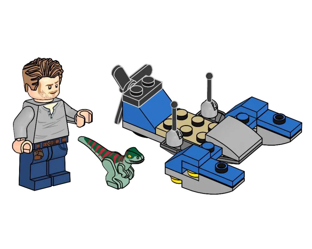 LEGO 122331 Owen avec Speeder des Marais et Raptor - prix | Brick Broker