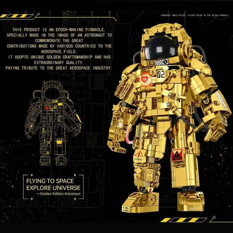 ZHEGAO Golden Space Astronaut (ZHE-GZ6256) - prix | Brick Broker