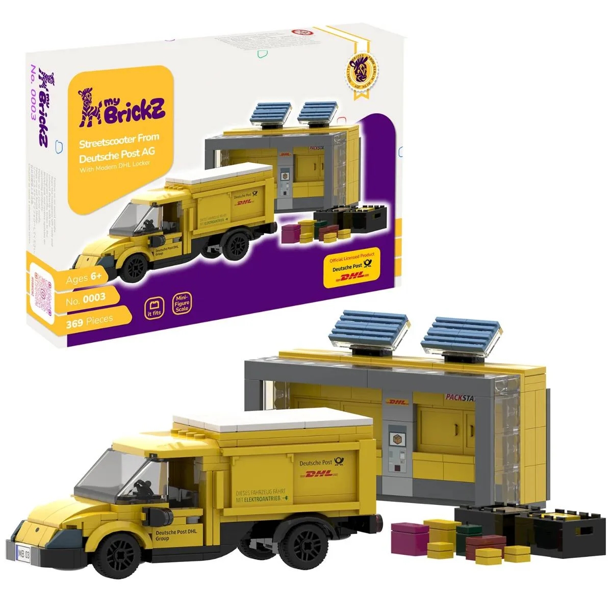 myBrickZ DHL Streetscooter + Station de colis Deutsche Post (MYBRICKZ-0003) - prix | Brick Broker