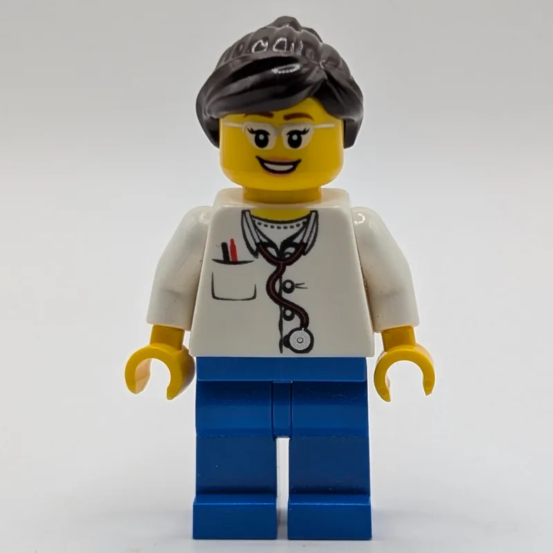 Doctor, Woman, White Shirt with Pocket and St… — minifigurine LEGO | Brick Broker
