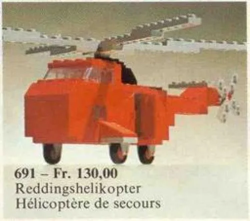 LEGO 691 Hélicoptère de Secours - prix et où acheter | Brick Broker