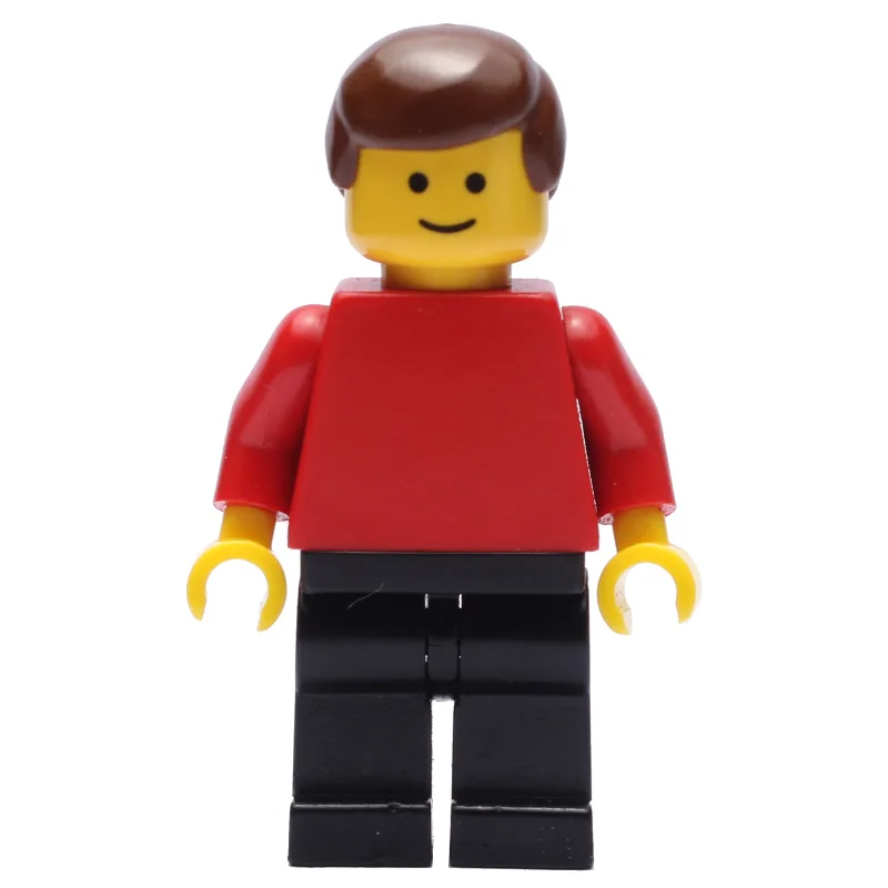 Man - Red Torso, Black Legs Brown Hair — dans quels sets LEGO ? (fig-005100) | Brick Broker