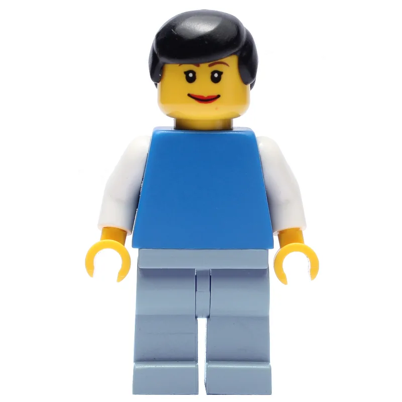 Blue Torso, Sand Blue Legs, Black Hair — dans quels sets LEGO ? (fig-009198) | Brick Broker