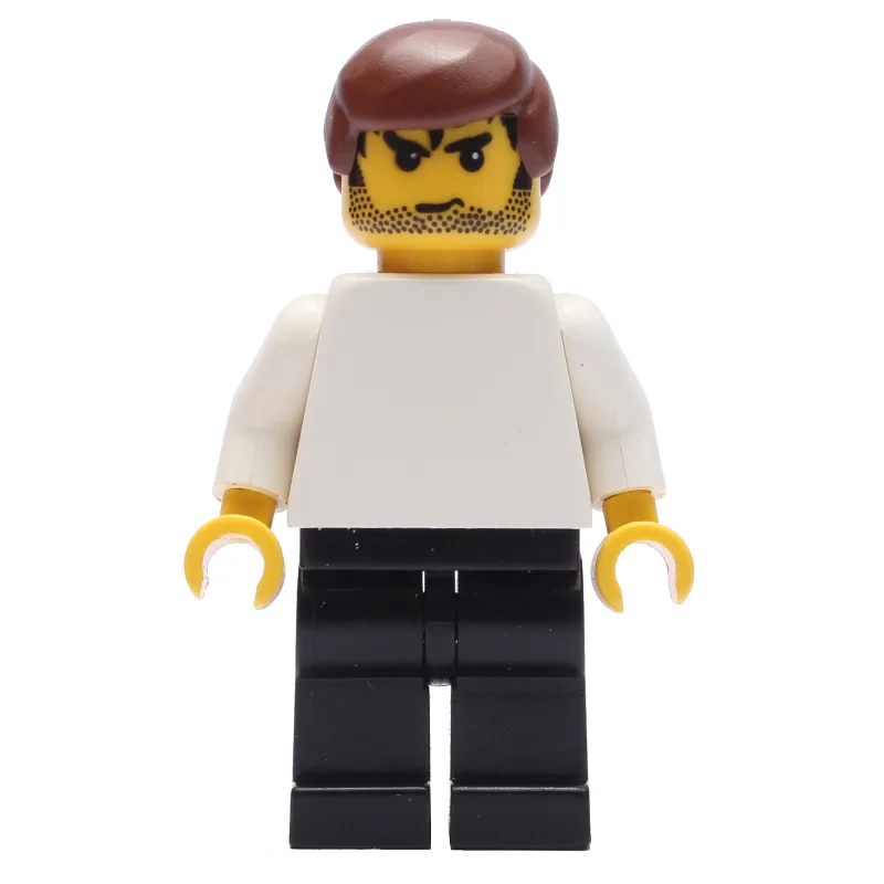 Soccer Player White Plain Torso, Black Legs 5 — minifigurine LEGO | Brick Broker