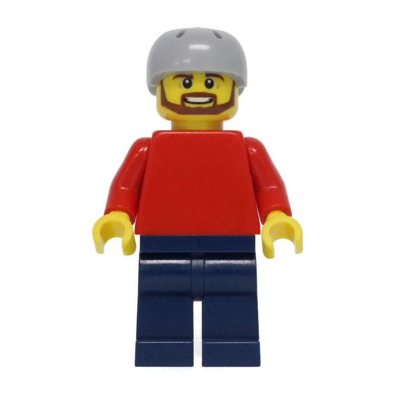 Red Torso, Dark Blue Legs, Light Bluish Gray… — minifigurine LEGO | Brick Broker