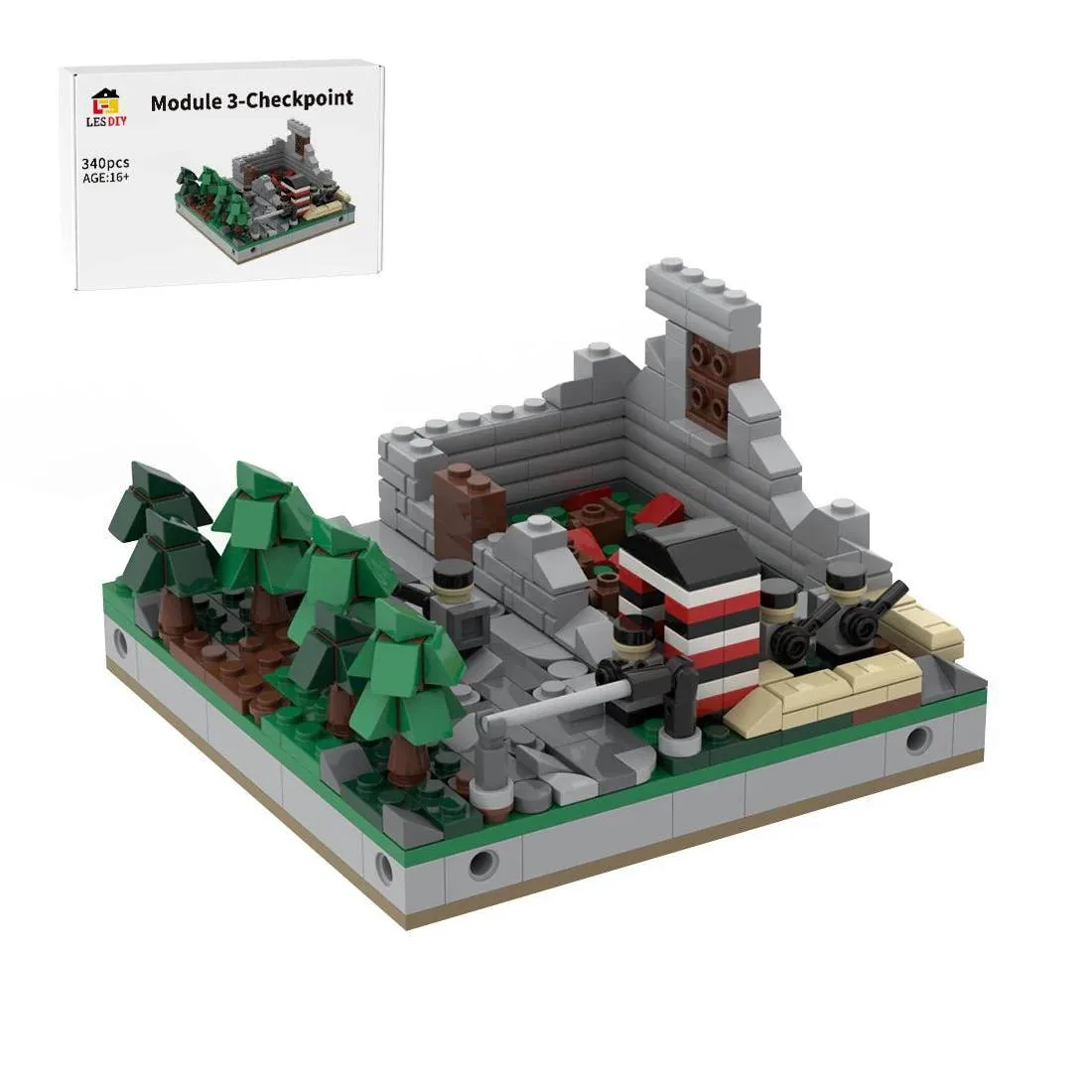 LesDiy Table de sable miniature de la Seconde Guerre mondiale - Module 3-Point de contrôle (LESDIY-3641307) - prix | Brick Broker