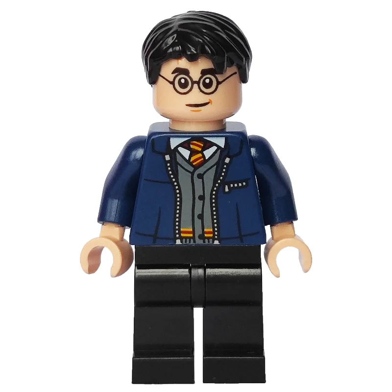 Harry Potter, Open Dark Blue Jacket over Gryf… — minifigurine LEGO | Brick Broker