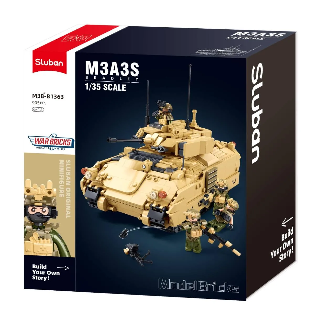 Sluban Véhicule de combat d'infanterie M3A3S Bradley (SLB-M38-B1363) - prix | Brick Broker