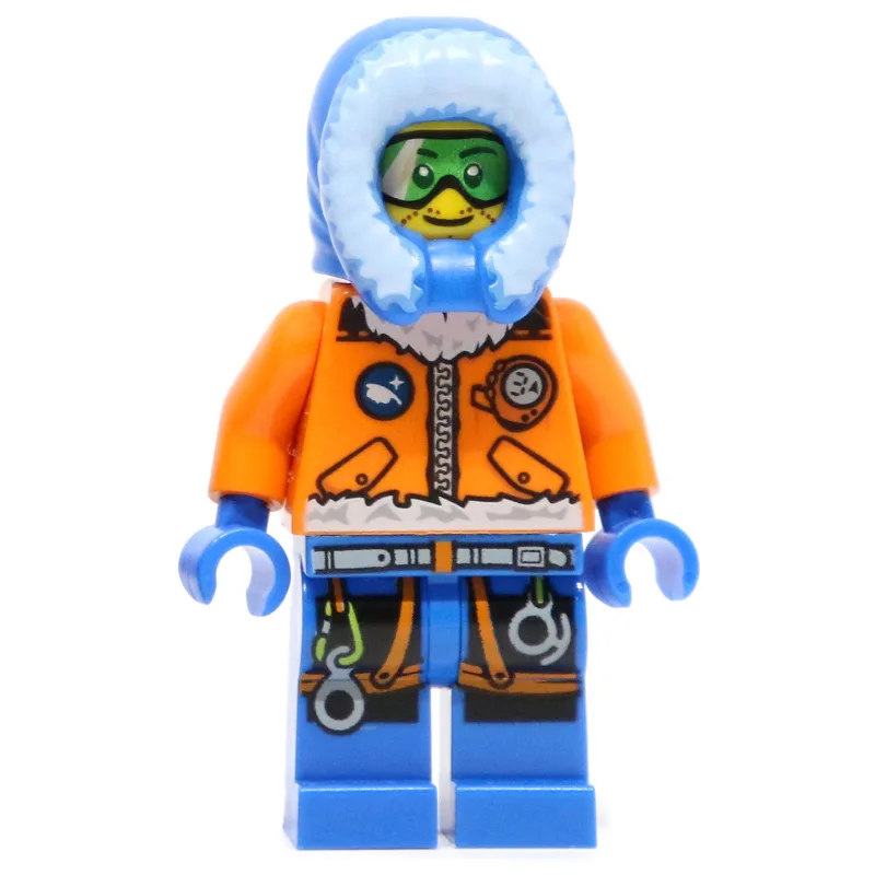 Arctic Explorer, Hood, Printed Green Goggles — minifigurine LEGO | Brick Broker