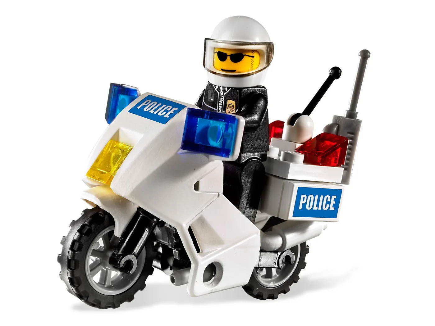 LEGO 7235 Moto de police (version autocollants bleus) - prix | Brick Broker