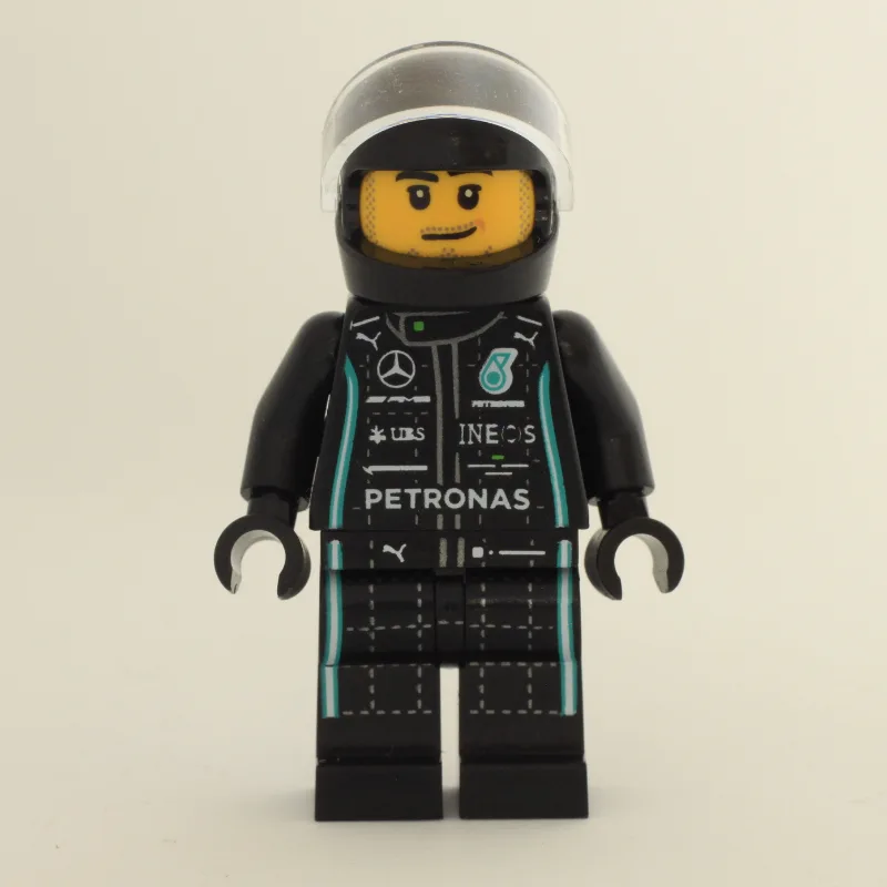 Race Driver, Black Racing Suit with Lime Trim… — minifigurine LEGO | Brick Broker