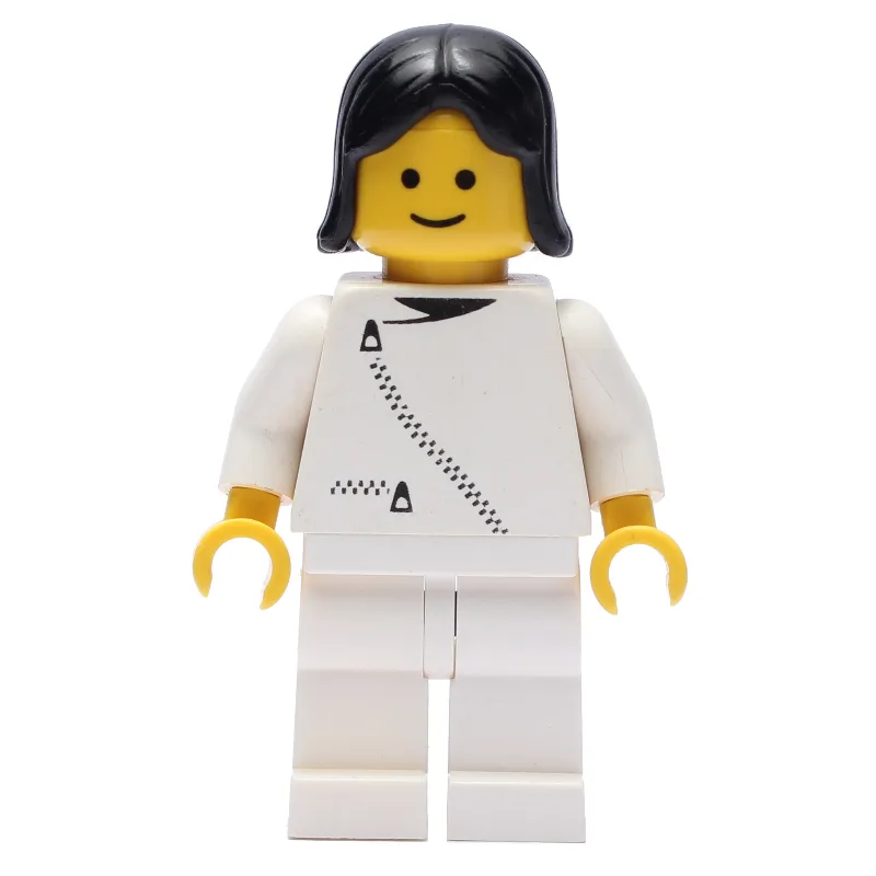 Woman, White Jacket with Zipper, White Legs,… — minifigurine LEGO | Brick Broker