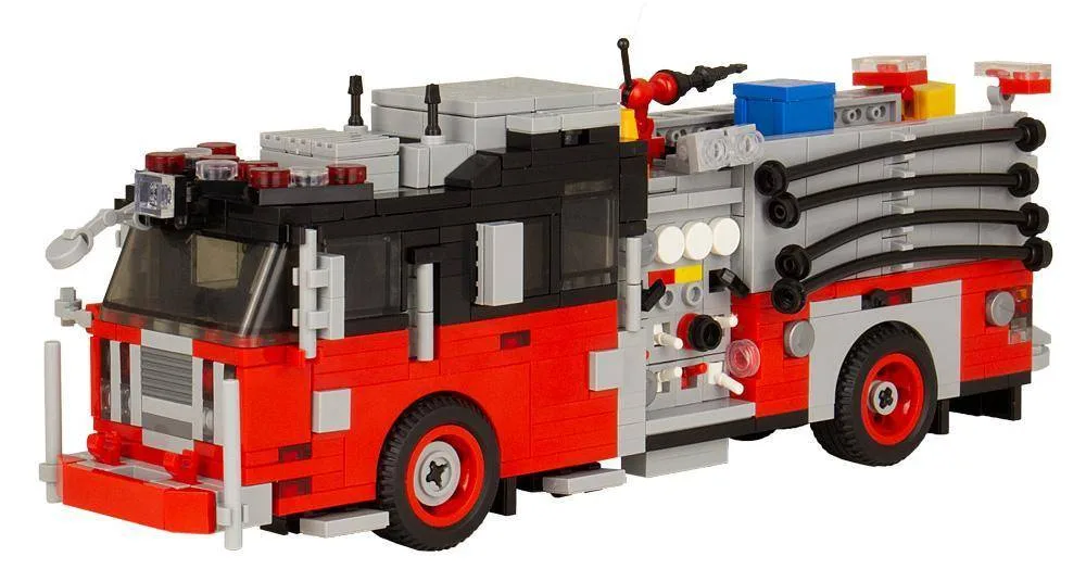 BlueBrixx Seagrave Attacker HD rouge/noir (BB-100509) - prix | Brick Broker
