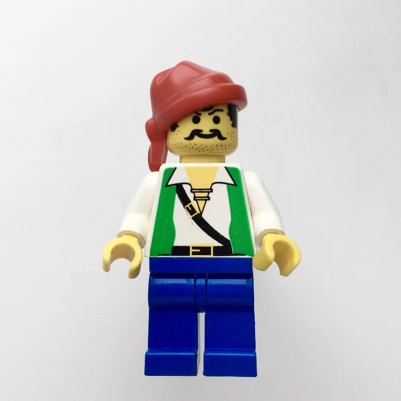 Pirate - Green Vest, Blue Legs, Red Bandana — minifigurine LEGO | Brick Broker