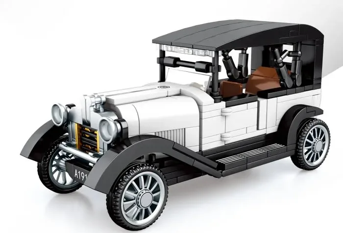 Sembo Voiture classique ancienne blanc et noir (SEM-607403) - prix | Brick Broker