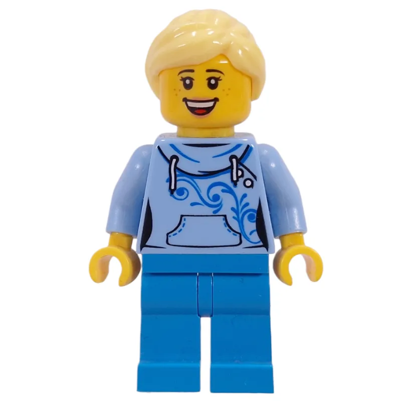 Bright Light Blue Torso, Dark Azure Legs, Bri… — minifigurine LEGO | Brick Broker