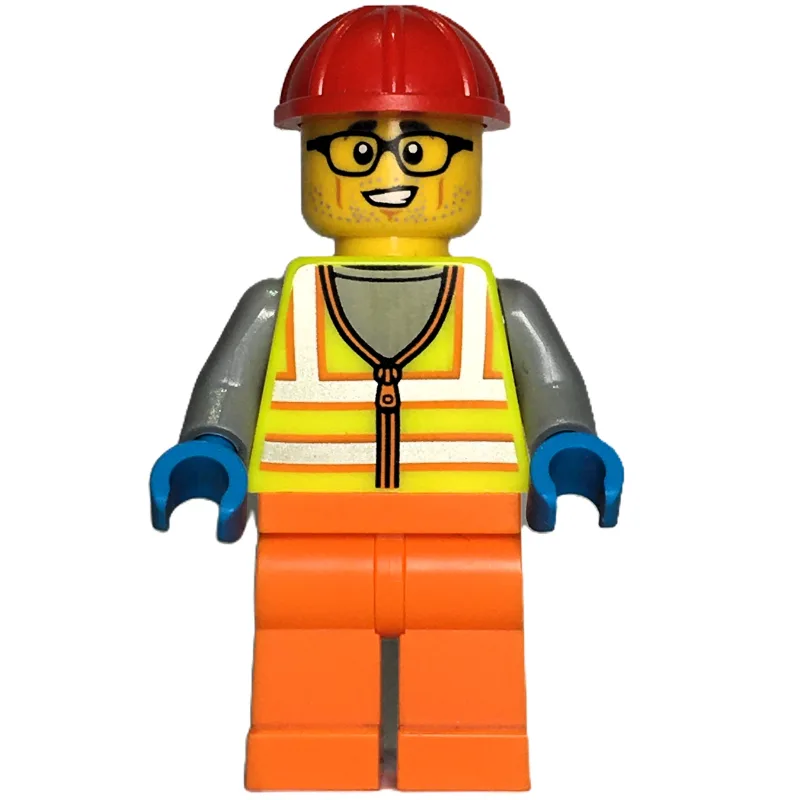 Construction Worker, Vibrant Yellow Safety Ve… — minifigurine LEGO | Brick Broker