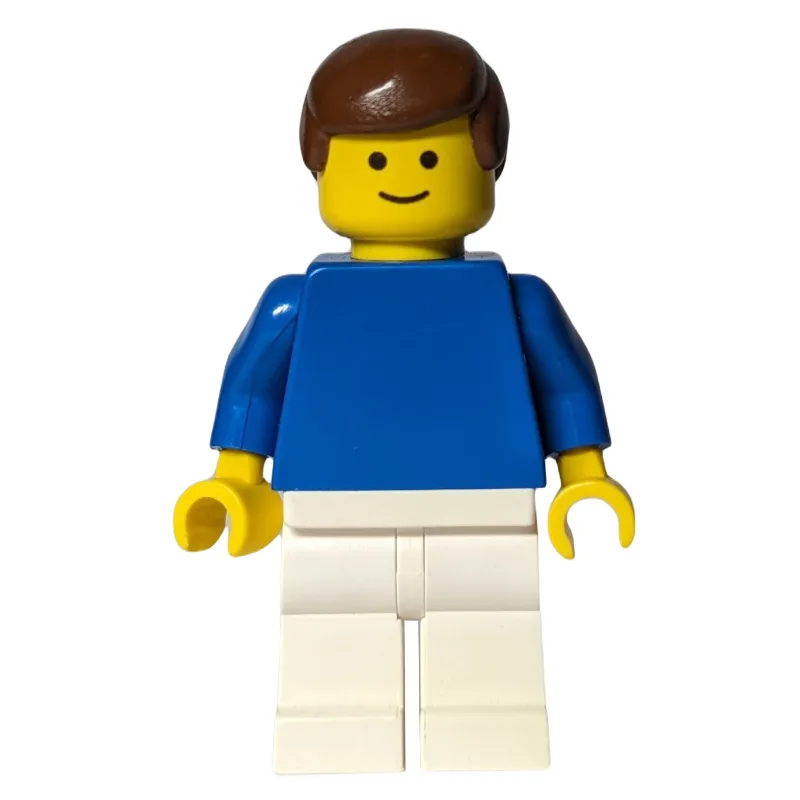 Football Player, Plain Blue Torso and White L… — minifigurine LEGO | Brick Broker