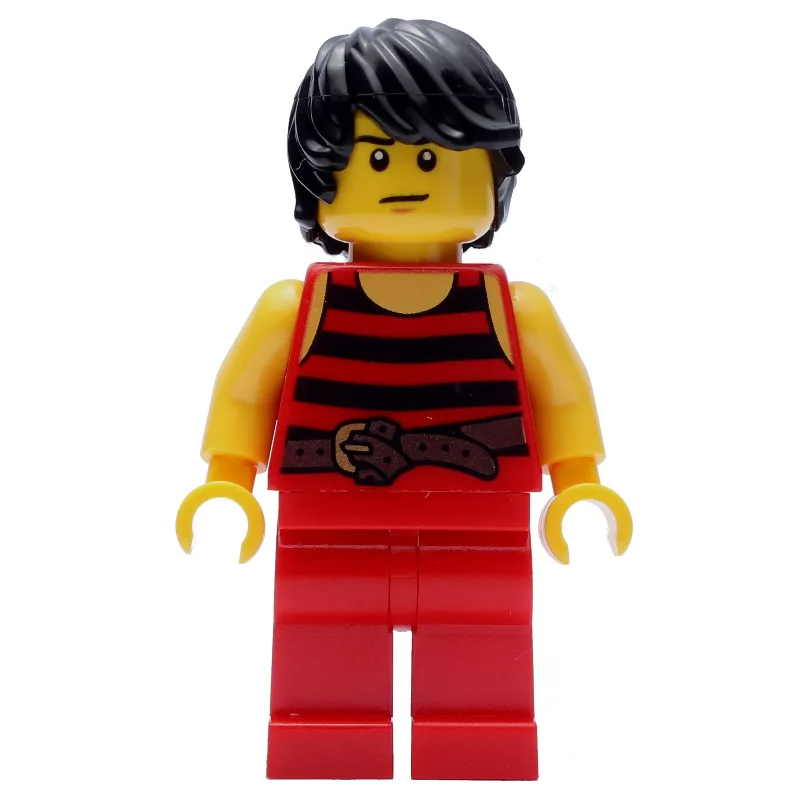 Pirate - Red Stripes, Red Legs, Brown Crow's… — minifigurine LEGO | Brick Broker
