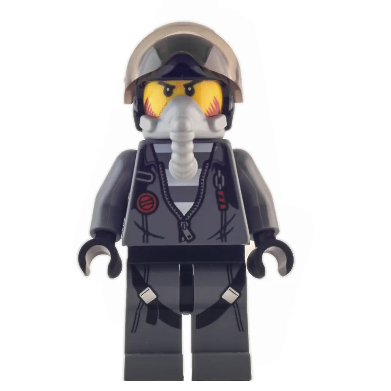 Criminal, Open Dark Bluish Gray Jacket with Z… — minifigurine LEGO | Brick Broker