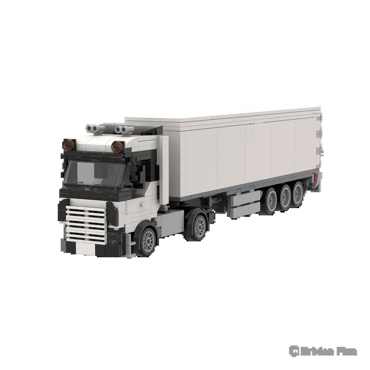 BRIXIES Camion avec remorque blanc (BRIXIES-222.406) - prix | Brick Broker