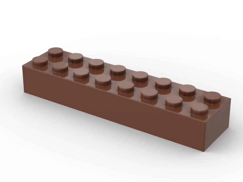 BlueBrixx 250 briques 2x8 marron rougeâtre (BB-401240) - prix | Brick Broker