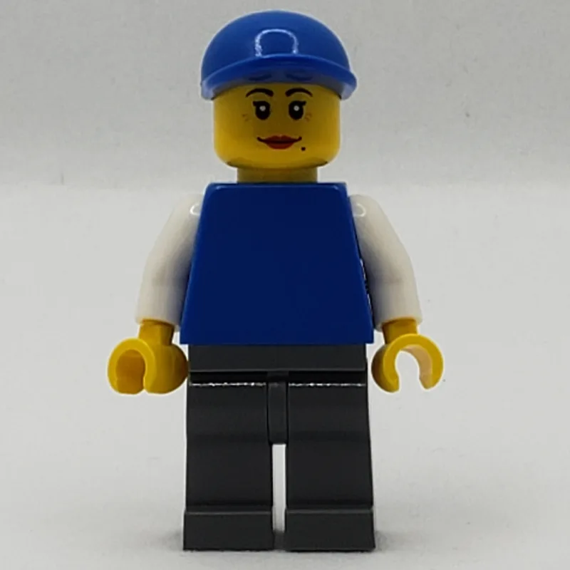 Woman, Plain Blue Torso, Dark Bluish Gray Leg… — minifigurine LEGO | Brick Broker