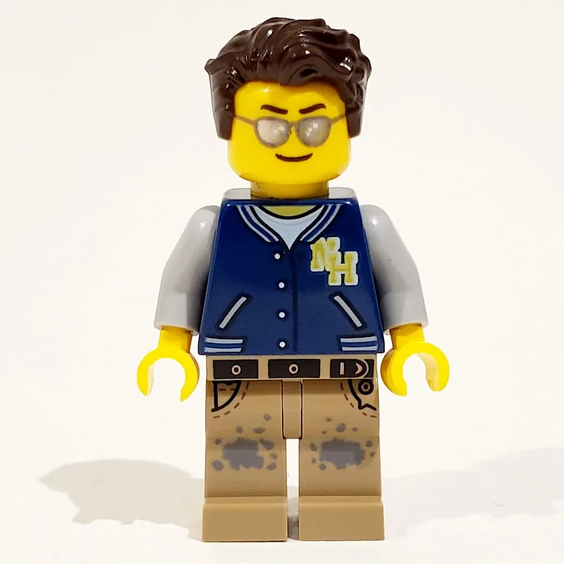 Dark Blue Torso, Dark Tan Legs, Dark Brown Ha… — minifigurine LEGO | Brick Broker