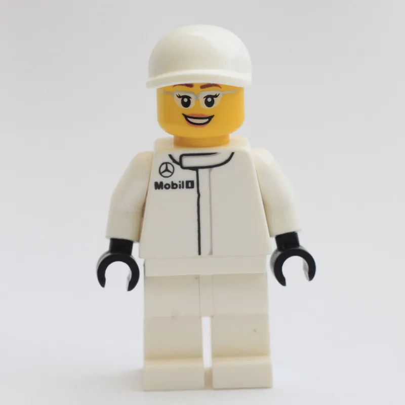 Pit Crew, White Torso, White Legs, White Cap,… — minifigurine LEGO | Brick Broker