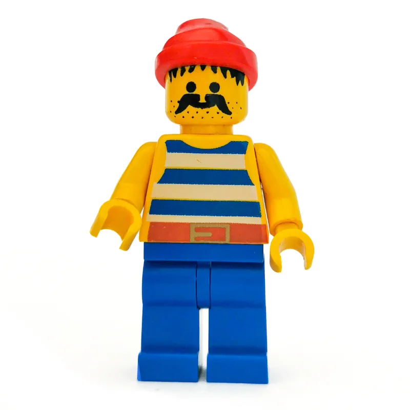 Pirate - Blue Stripes, Blue Legs, Red Bandana… — minifigurine LEGO | Brick Broker