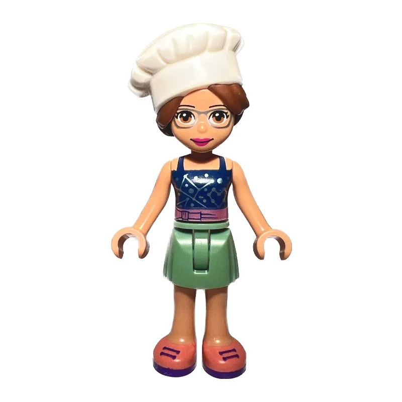 Olivia - Dark Blue Top, Sand Green Skirt, Che… — minifigurine LEGO | Brick Broker