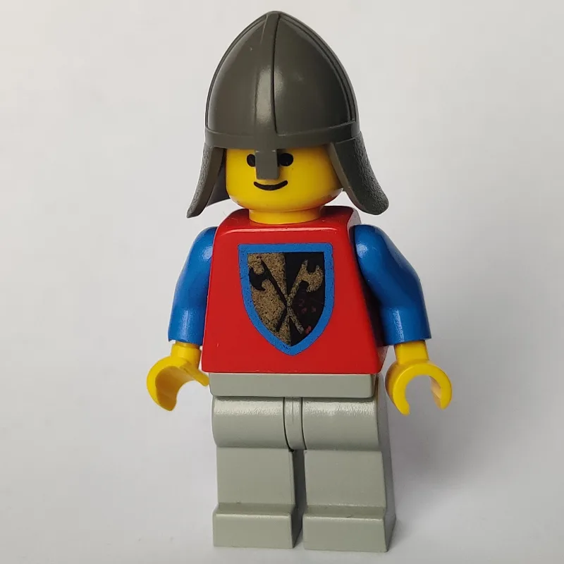 Knight (Crusader Axe) - Light Gray Legs — minifigurine LEGO | Brick Broker