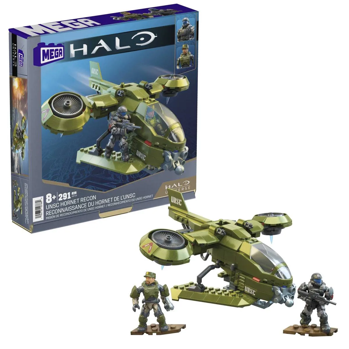 Mattel MEGA Halo Appareil de reconnaissance UNSC Hornet (HKT18) - prix | Brick Broker