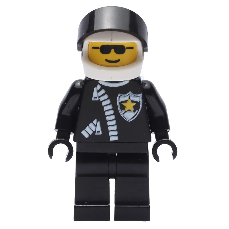 Policeman with Zipper Jacket and Helmet with… — minifigurine LEGO | Brick Broker