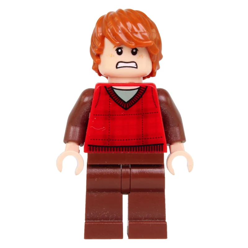 Ron Weasley, Red Tartan Sweater Vest, Reddish… — minifigurine LEGO | Brick Broker