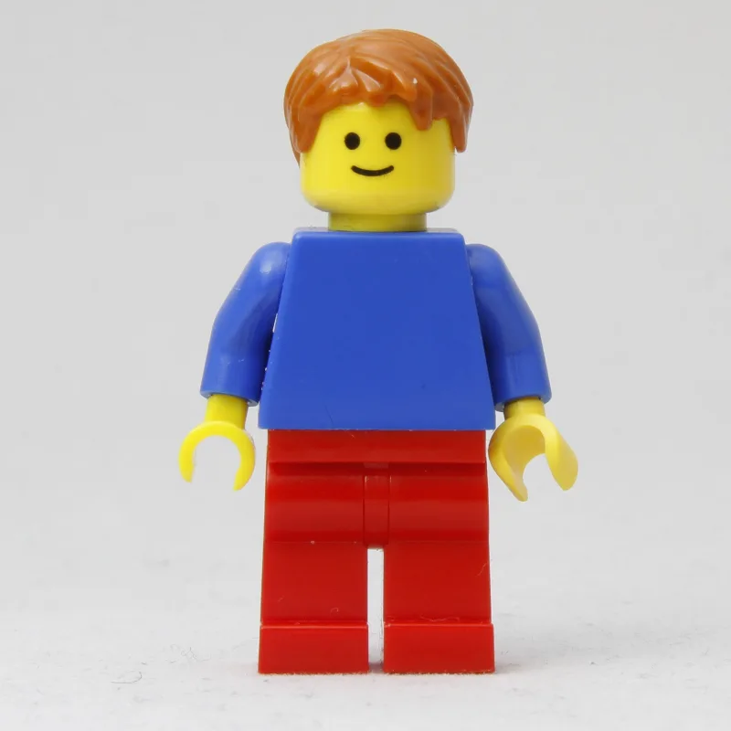 Man, Plain Blue Torso and Red Legs, Dark Oran… — minifigurine LEGO | Brick Broker