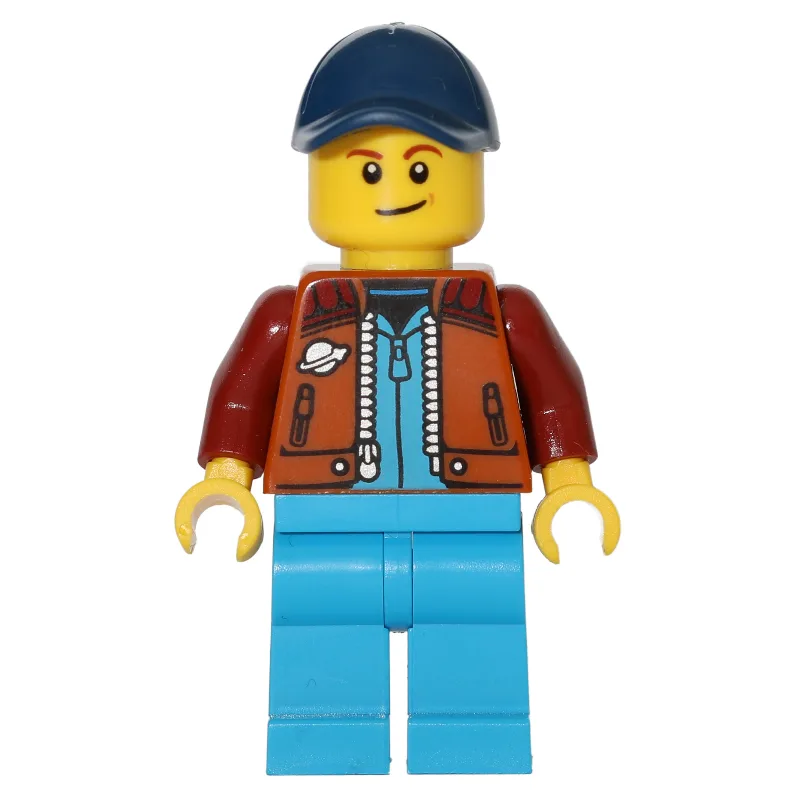 Man, Dark Orange Jacket, Dark Azure Legs, Dar… — minifigurine LEGO | Brick Broker
