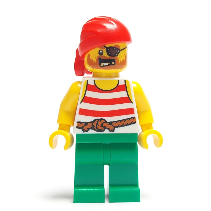 Pirate - White Torso, Green Legs, Red Bandana — minifigurine LEGO | Brick Broker