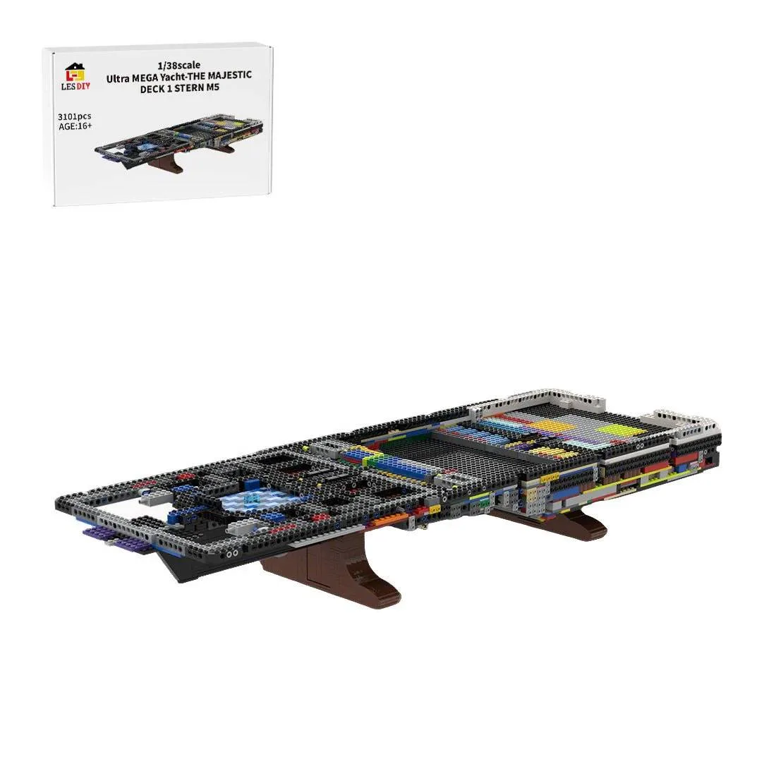LesDiy Ultra MEGA Yacht - Partie 2 Module 5 Pont 1 Poupe (LESDIY-3655868) - prix | Brick Broker