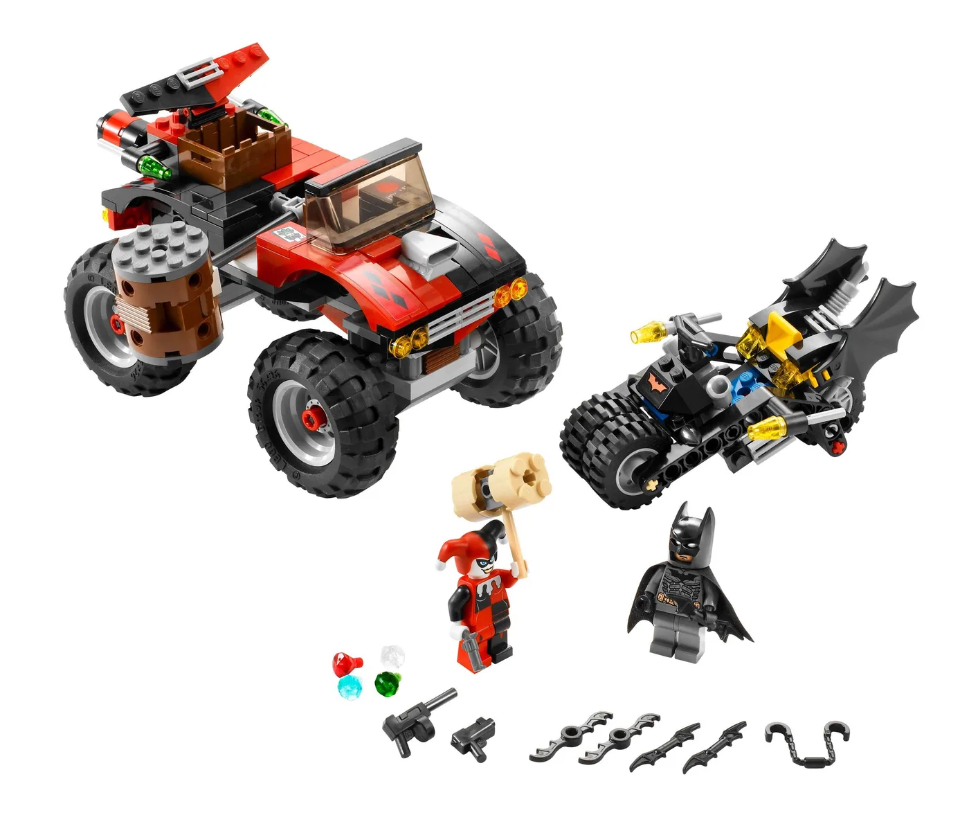 LEGO 7886 Le Batcycle : Le camion à marteau de Harley Quinn - prix | Brick Broker