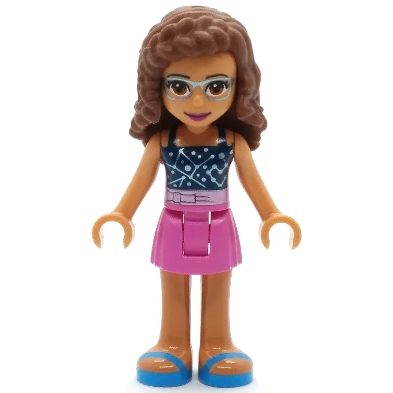 Olivia - Dark Blue Top, Dark Pink Skirt — minifigurine LEGO | Brick Broker