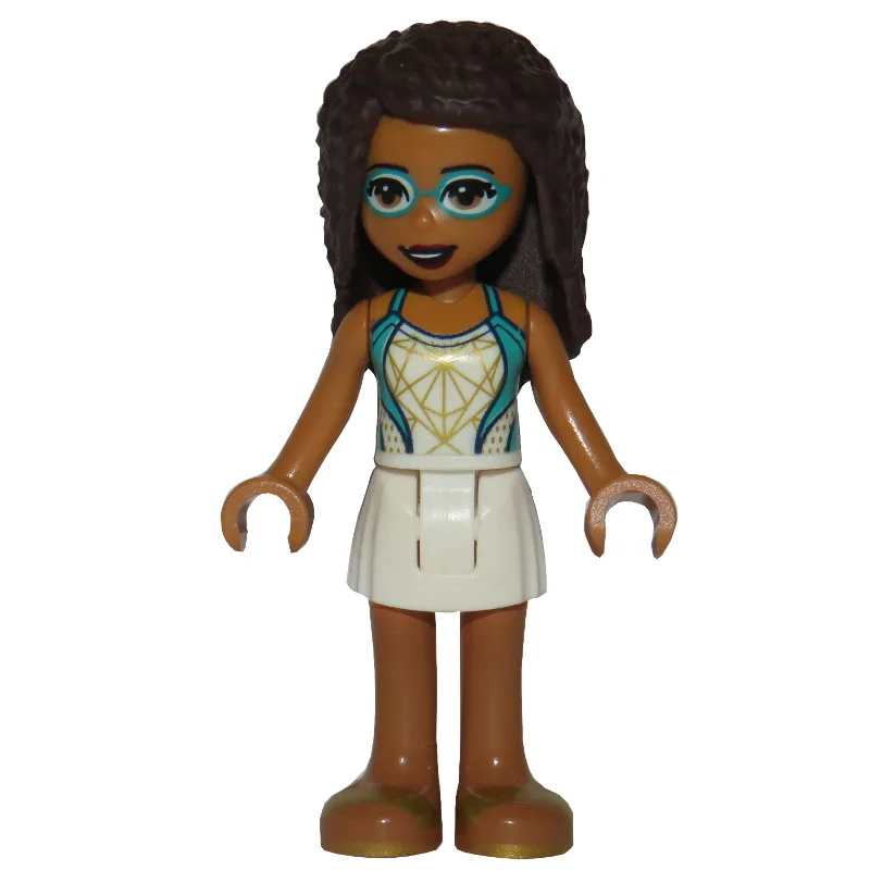 Andrea - White/Dark Turquoise Top, White Skirt — minifigurine LEGO | Brick Broker