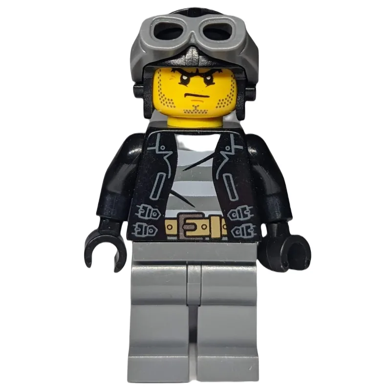 Criminal, Open Black Jacket over Prison Shirt… — minifigurine LEGO | Brick Broker
