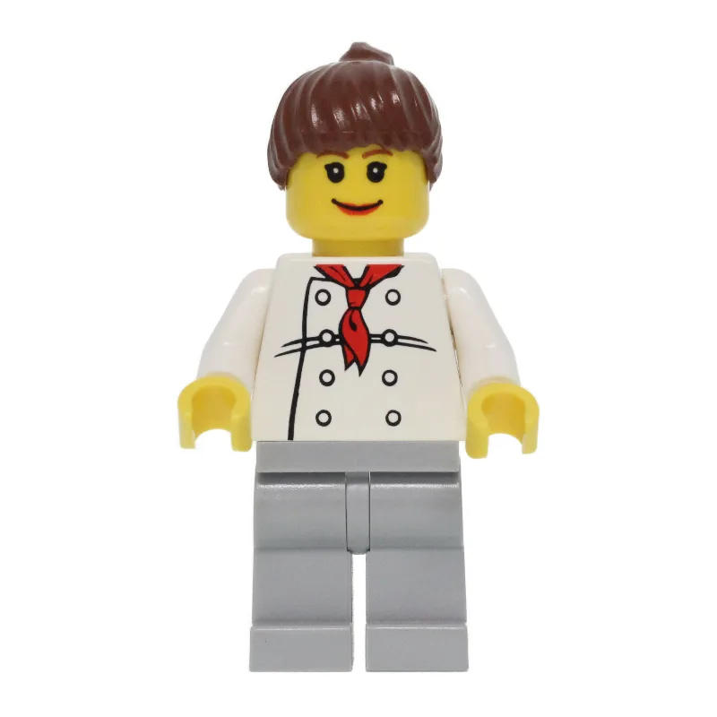 Chef, Woman, Red Neckerchief, Light Bluish Gr… — minifigurine LEGO | Brick Broker