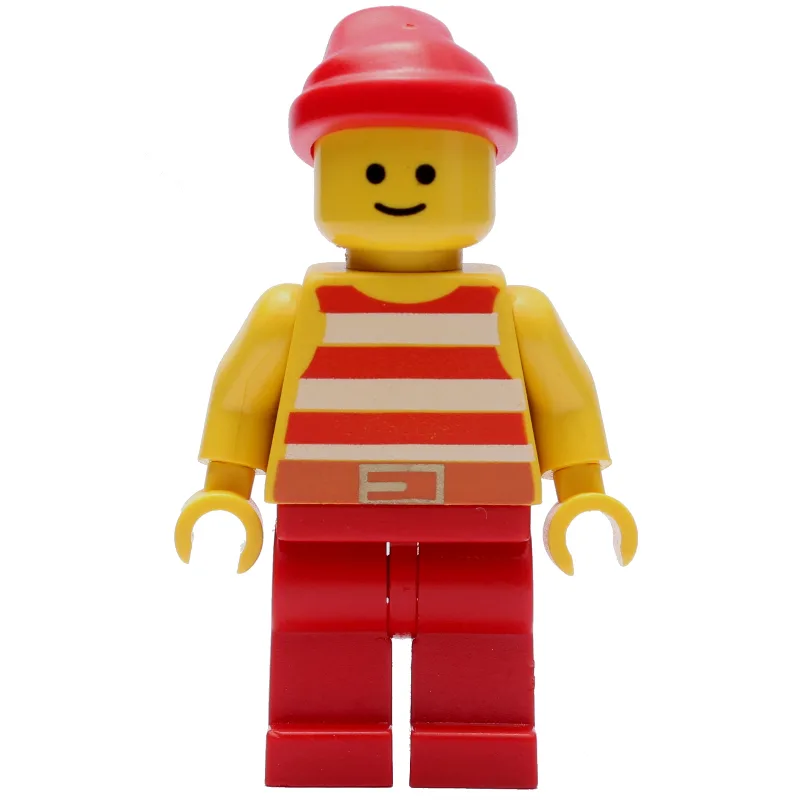 Pirate - Red Stripes, Red Legs, Red Bandana — minifigurine LEGO | Brick Broker