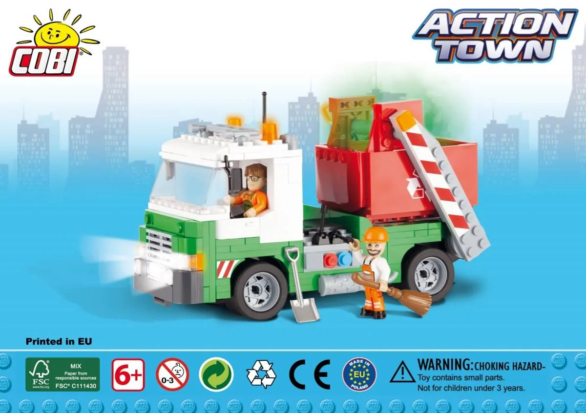 COBI Camion-poubelle avec benne basculante - Action Town (COBI-1781) - prix | Brick Broker