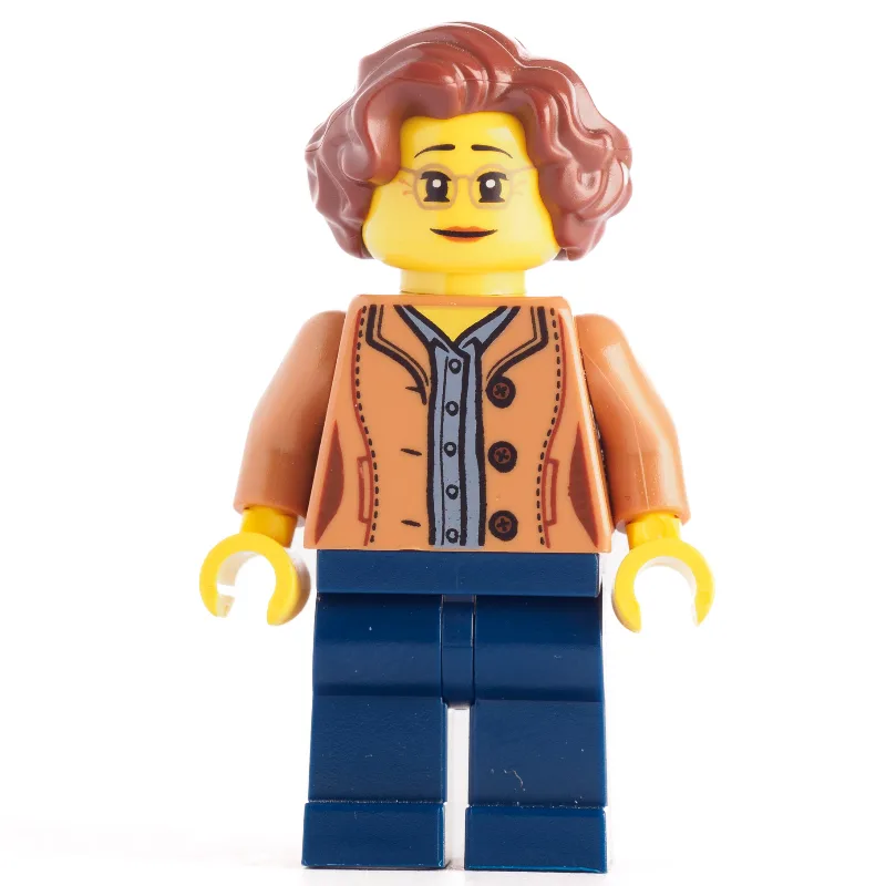 Medium Nougat Torso, Dark Blue Legs, Reddish… — minifigurine LEGO | Brick Broker