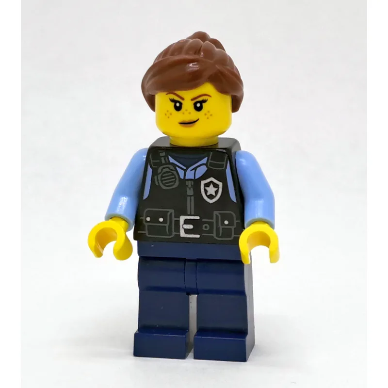 Police Officer Lucy Lawson - Black Torso, Dar… — minifigurine LEGO | Brick Broker