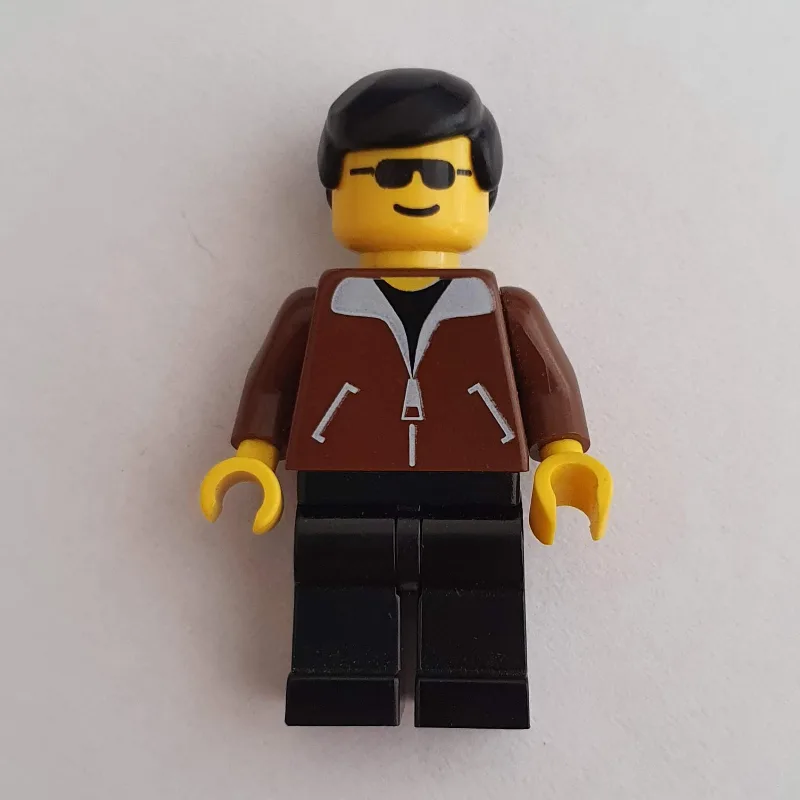 Man - Brown Jacket, Dark Grey Legs — dans quels sets LEGO ? (fig-004956) | Brick Broker