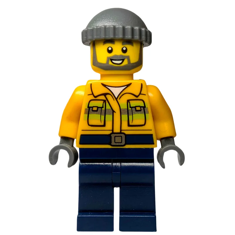 Fisherman, Dark Bluish Gray Knitted Cap — minifigurine LEGO | Brick Broker